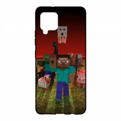 Чехол для Samsung A42 5G Minecraft heroes - PrintSalon