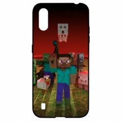 Чехол для Samsung A01/M01 Minecraft heroes - PrintSalon