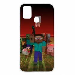 Чехол для Samsung M31 Minecraft heroes - PrintSalon