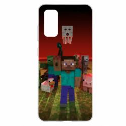 Чехол для Samsung S20 Minecraft heroes - PrintSalon