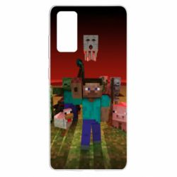 Чехол для Samsung S20 FE Minecraft heroes - PrintSalon