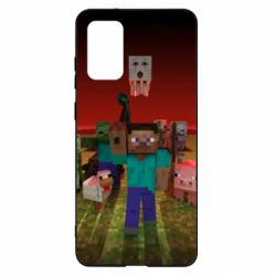 Чехол для Samsung S20+ Minecraft heroes - PrintSalon