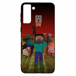 Чехол для Samsung S21+ Minecraft heroes - PrintSalon