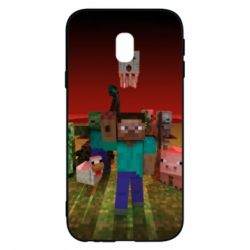 Чехол для Samsung J3 2017 Minecraft heroes - PrintSalon