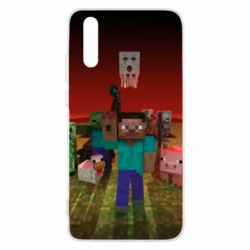 Чехол для Huawei P20 Minecraft heroes - PrintSalon