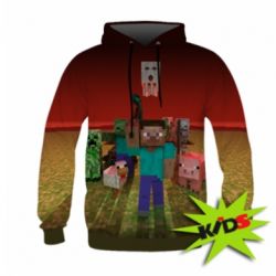 Детское 3D худи Minecraft heroes - PrintSalon