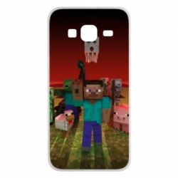 Чехол для Samsung J3 2016 Minecraft heroes - PrintSalon