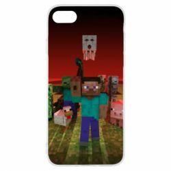 Чехол для iPhone 7 Minecraft heroes - PrintSalon