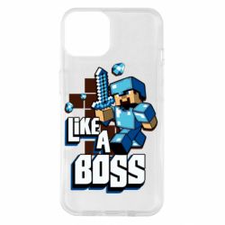 Чехол для iPhone 14 Minecraft Like a Boss - PrintSalon