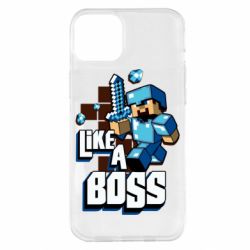 Чехол для iPhone 14 Plus Minecraft Like a Boss - PrintSalon