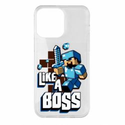 Чехол для iPhone 14 Pro Max Minecraft Like a Boss - PrintSalon
