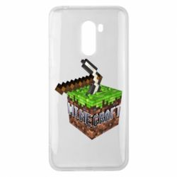 Чохол для Xiaomi Pocophone F1 Minecraft Logo Сube - PrintSalon