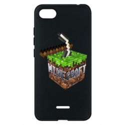 Чохол для Xiaomi Redmi 6A Minecraft Logo Сube - PrintSalon