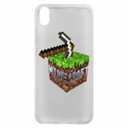 Чохол для Xiaomi Redmi 7A Minecraft Logo Сube - PrintSalon