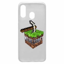 Чохол для Samsung A40 Minecraft Logo Сube - PrintSalon