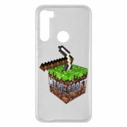Чохол для Xiaomi Redmi Note 8 Minecraft Logo Сube - PrintSalon