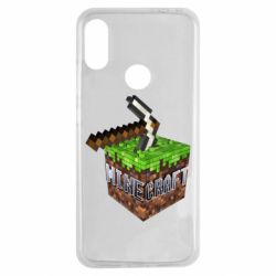 Чохол для Xiaomi Redmi Note 7 Minecraft Logo Сube - PrintSalon