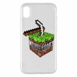 Чохол для iPhone X/Xs Minecraft Logo Сube - PrintSalon