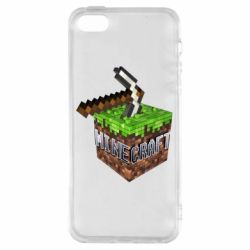 Чохол для iphone 5/5S/SE Minecraft Logo Сube - PrintSalon