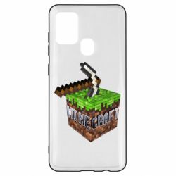 Чохол для Samsung A21s Minecraft Logo Сube - PrintSalon