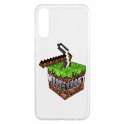 Чохол для Samsung A50 Minecraft Logo Сube - PrintSalon