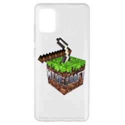Чохол для Samsung A51 Minecraft Logo Сube