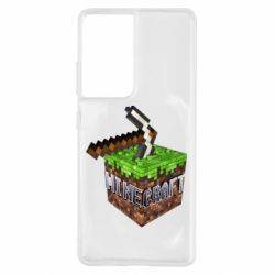 Чохол для Samsung S21 Ultra Minecraft Logo Сube