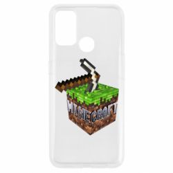 Чехол для Oppo A53/A32/A33 Minecraft Logo Сube