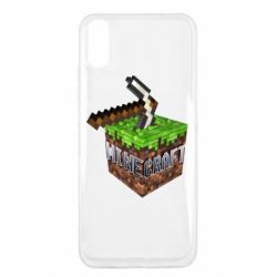 Чохол для Xiaomi Redmi 9a Minecraft Logo Сube - PrintSalon