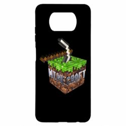Чохол для Xiaomi Poco X3 Minecraft Logo Сube - PrintSalon
