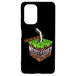 Чохол для Xiaomi Poco F3/K40 Minecraft Logo Сube - PrintSalon