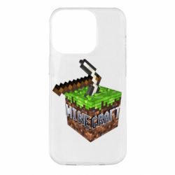 Чохол для iPhone 14 Pro Minecraft Logo Сube - PrintSalon