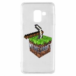 Чохол для Samsung A8 2018 Minecraft Logo Сube - PrintSalon