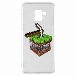 Чохол для Samsung A8+ 2018 Minecraft Logo Сube - PrintSalon