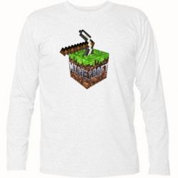 Футболка з довгим рукавом Minecraft Logo Сube - PrintSalon