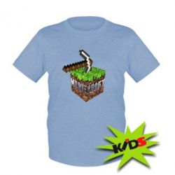 Дитяча футболка Minecraft Logo Сube - PrintSalon
