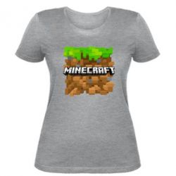 Жіноча футболка Minecraft Main Logo - PrintSalon