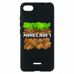 Чохол для Xiaomi Redmi 6A Minecraft Main Logo - PrintSalon