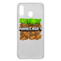Чохол для Samsung A20 Minecraft Main Logo - PrintSalon