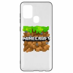 Чохол для Samsung A21s Minecraft Main Logo - PrintSalon
