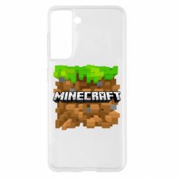 Чохол для Samsung S21 Minecraft Main Logo - PrintSalon