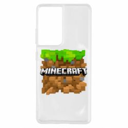 Чохол для Samsung S21 Ultra Minecraft Main Logo