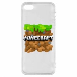 Чохол для iphone 5/5S/SE Minecraft Main Logo - PrintSalon