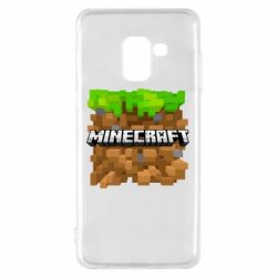 Чохол для Samsung A8 2018 Minecraft Main Logo - PrintSalon