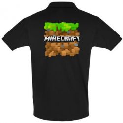 Мужское поло Minecraft Main Logo - PrintSalon