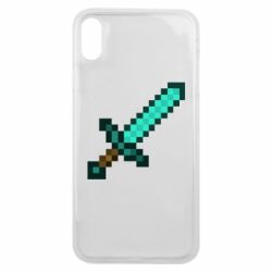 Чехол для iPhone Xs Max Minecraft меч - PrintSalon