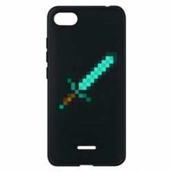 Чехол для Xiaomi Redmi 6A Minecraft меч - PrintSalon