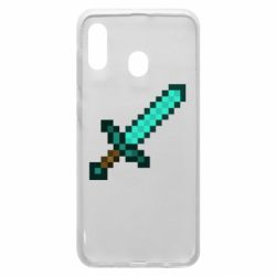 Чехол для Samsung A30 Minecraft меч - PrintSalon