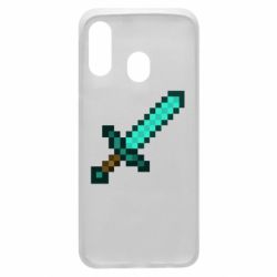 Чехол для Samsung A40 Minecraft меч - PrintSalon