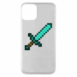 Чехол для iPhone 11 Minecraft меч - PrintSalon